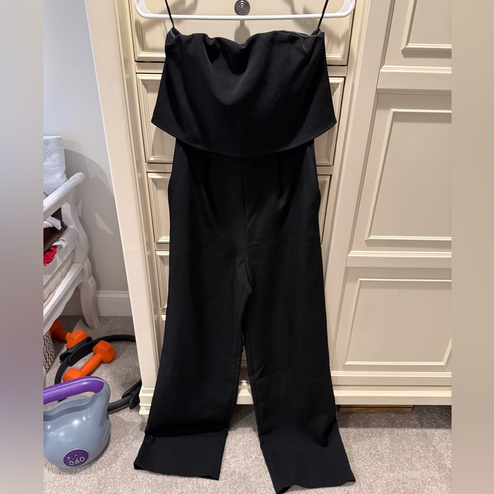 Express Black Strapless Jumpsuit